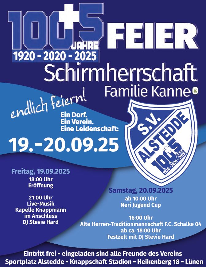 100 und 5 Jubiläumsfeier